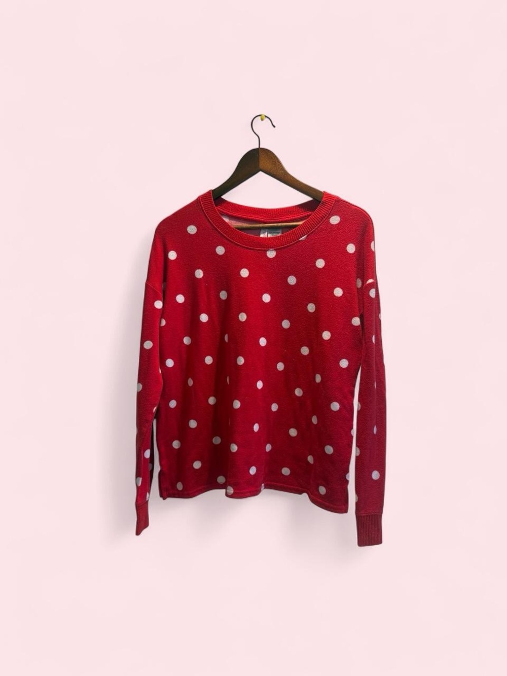 Red Polka Dot Crewneck Sweater